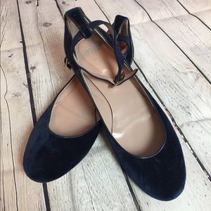 Chloe Navy Suede Ballet Flats